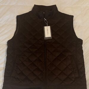 Collars & Co. Suede Quilted Vest